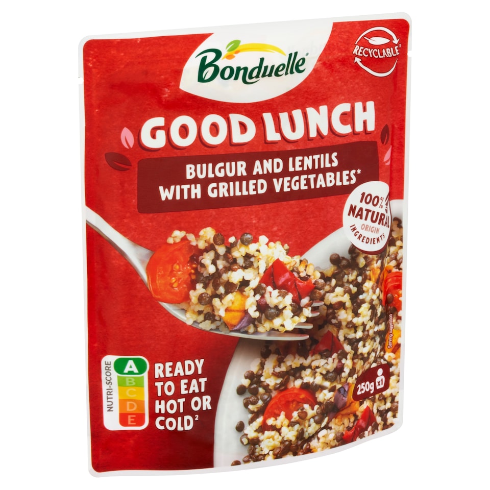 image 1 of Bonduelle Good Lunch Lentils, Bulgur, Grilled Red Peppers and Eggplants, Cherry Tomatoes Mix 250 g