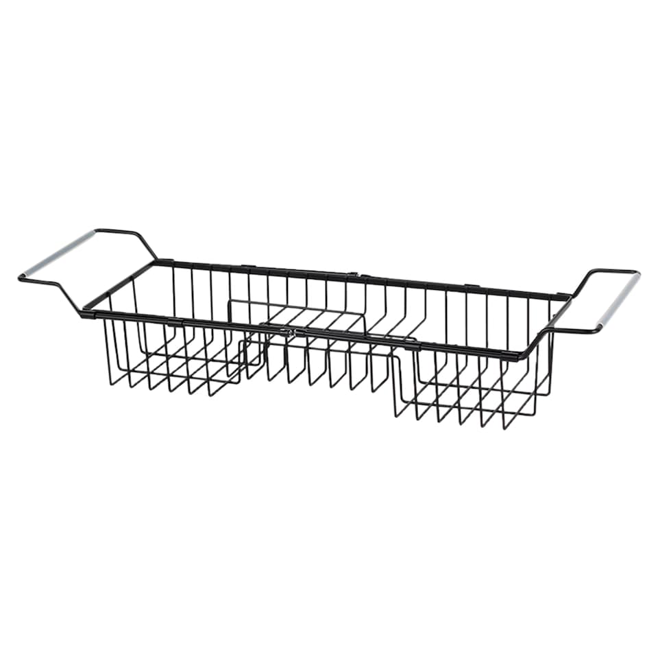 F&F Home Black Wire Bath Bridge 56.5-75.5 x 17 x 10.5 cm