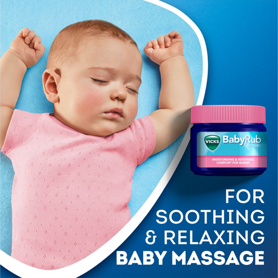 image 1 of Vicks BabyRub Ointment for Soothing and Relaxing Baby Massage - 50g Jar