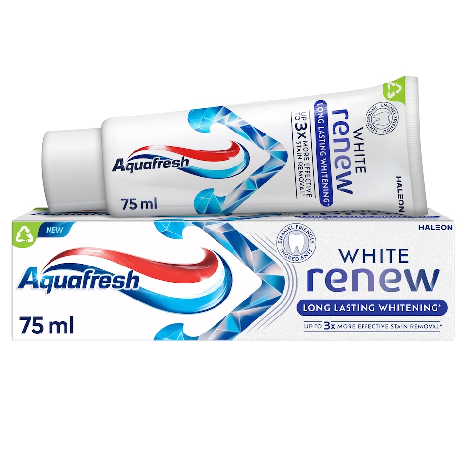 Aquafresh White Renew Long Lasting Whitening fluoridos fogkrém 75 ml   1. kép