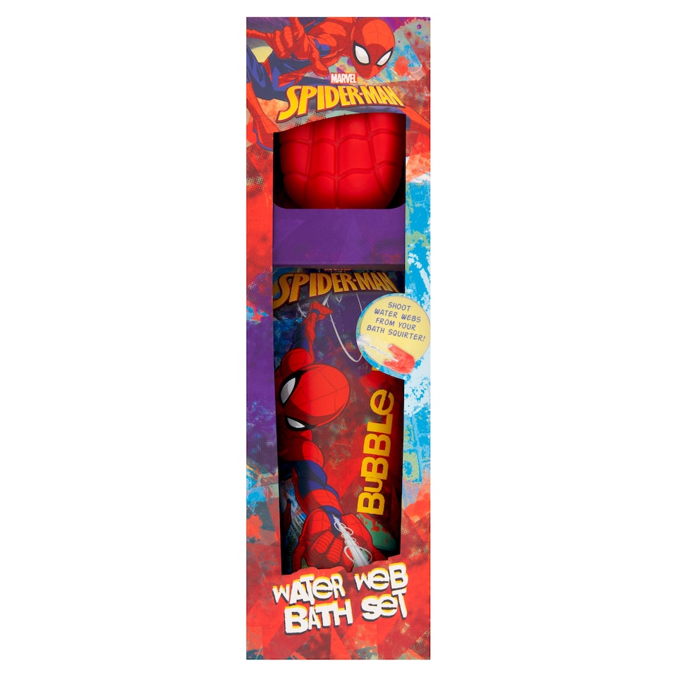 Spiderman water web bath set