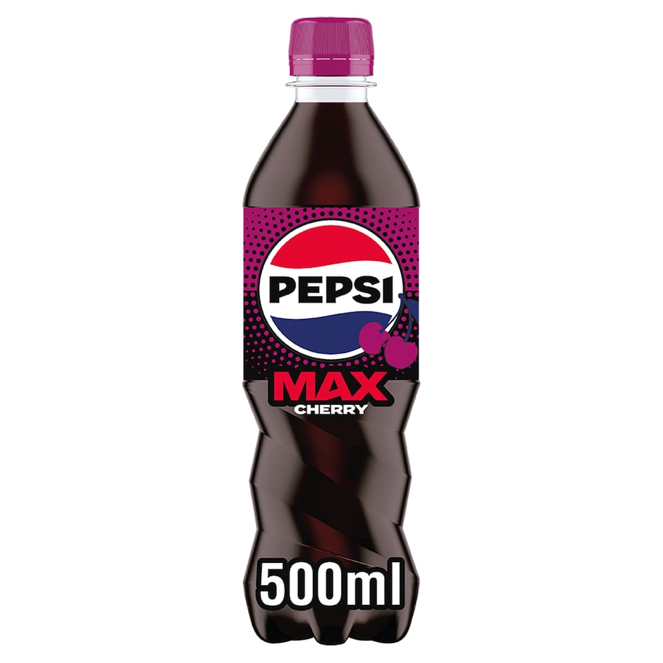 Pepsi Max Cherry No Sugar Cola Bottle 500ml