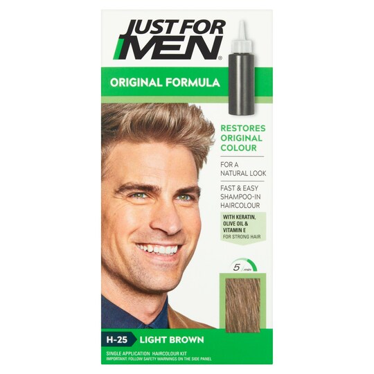 Just For Men Hair Colourant Natural Light Brown Tesco Groceries