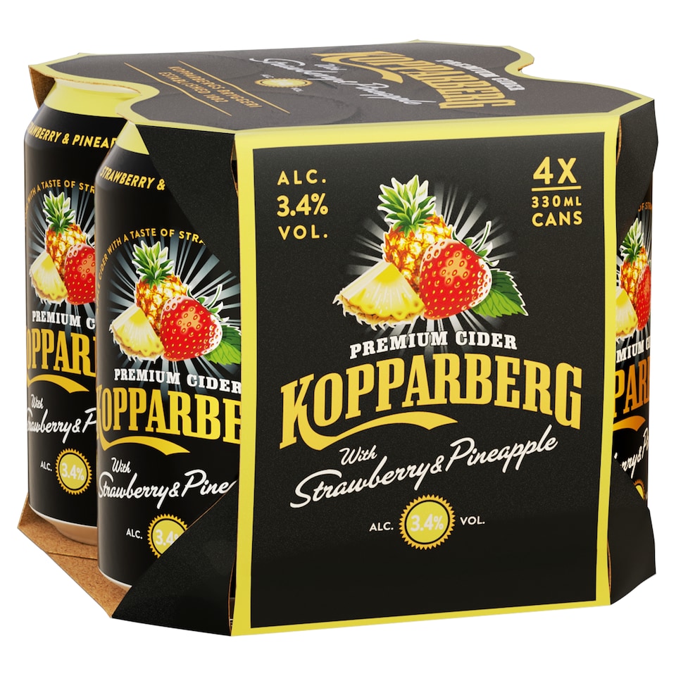 Kopparberg Cider Strawberry & Pineapple 4X330ml