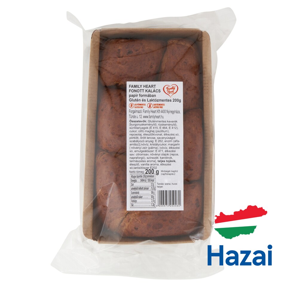 Family Heart glutén és laktózmentes fonott kalács papír formában 200 g