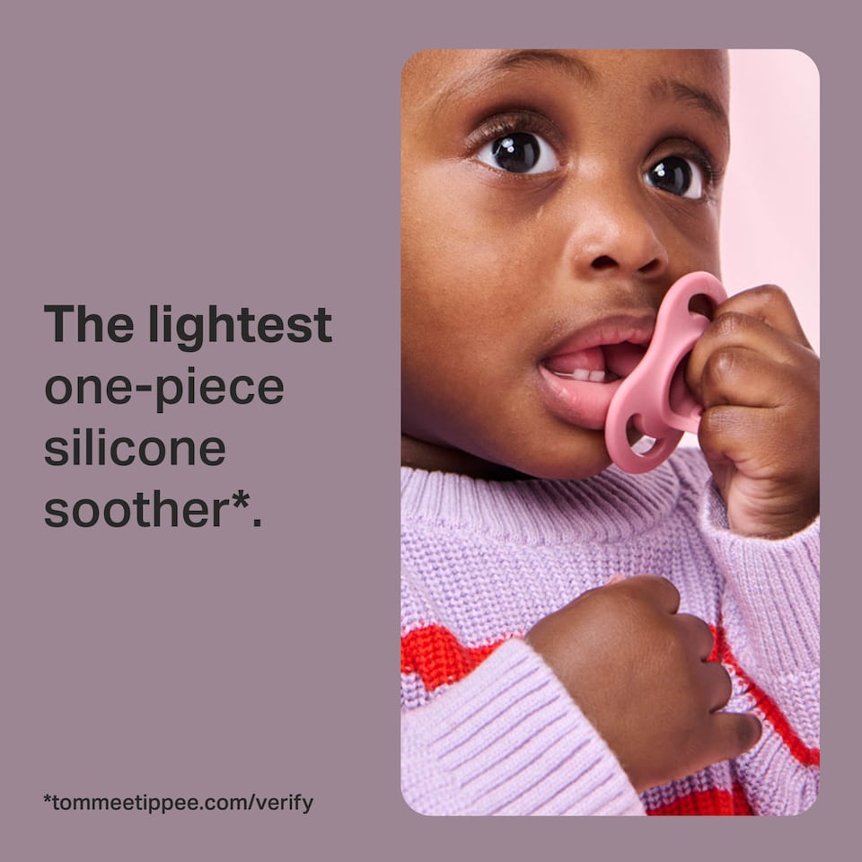 image 1 of Tommee Tippee Ultra Light Stay Put Soothers x2 0-6 Months