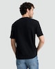 image 3 of F&F Cotton Rich Waffle Textured T-Shirt in Black