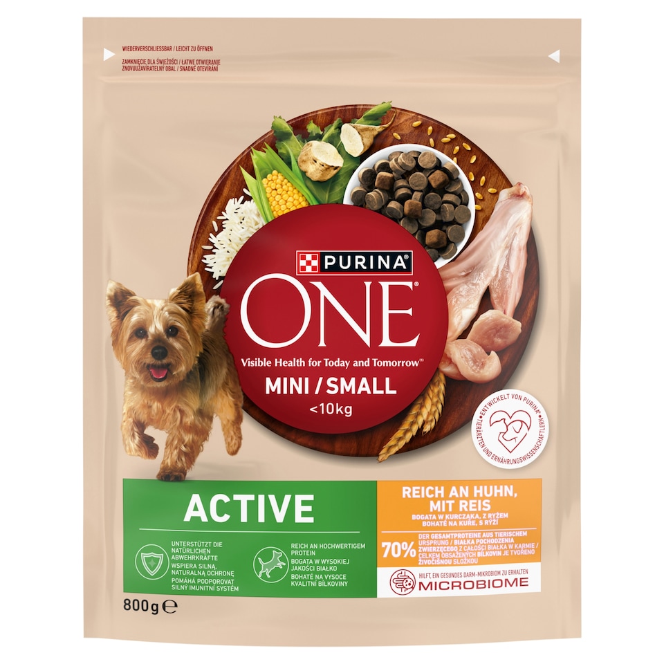obrázok 1 z Purina ONE Mini Active granule pre psov kura 800 g