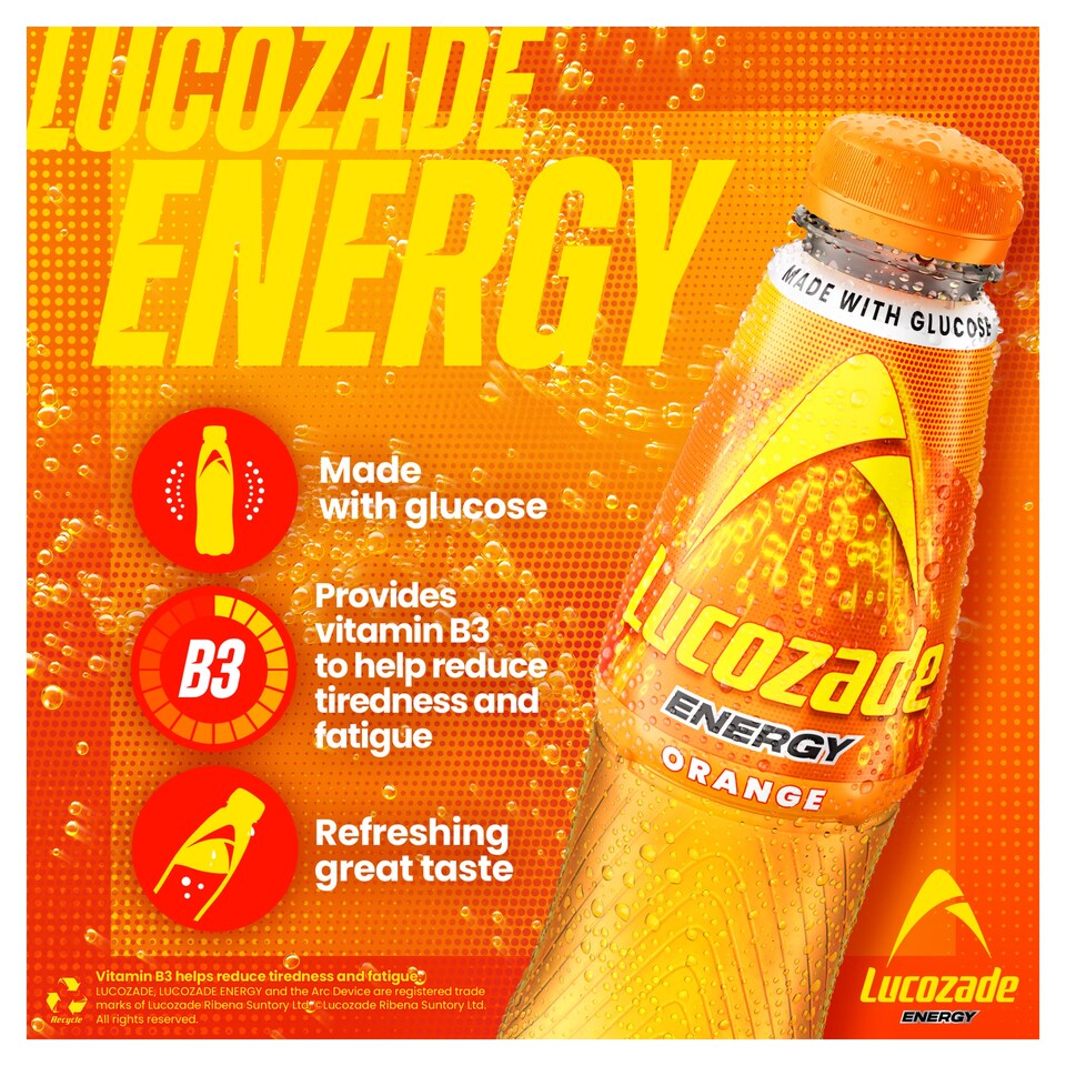 image 1 of Lucozade Energy Orange 4 X 380Ml