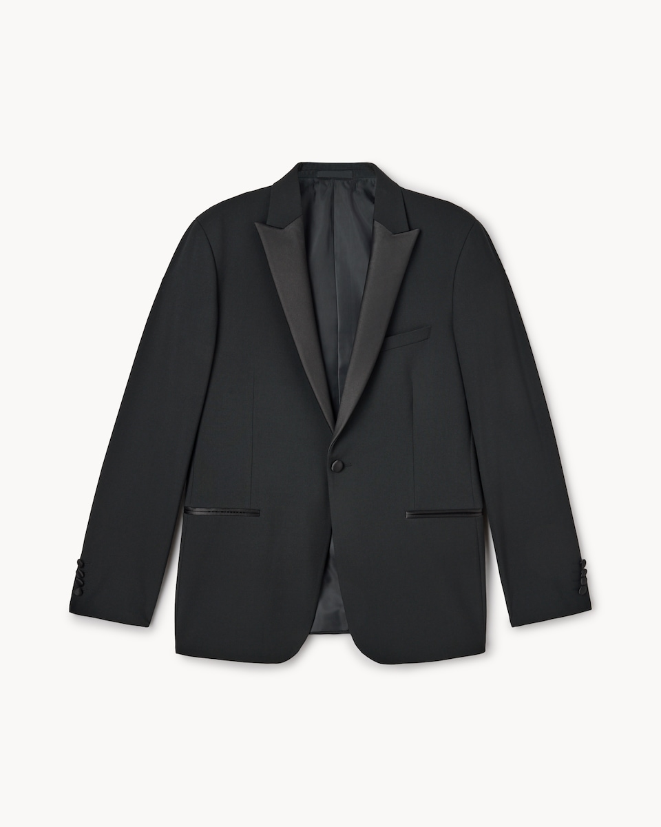 image 1 of F&F Tailored Fit Formal Tuxedo Jacket in Black