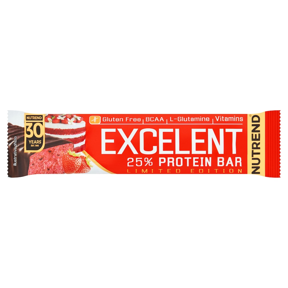 image 1 of Nutrend Excellent Protein Bar Strawberry Cake Flavor 85g