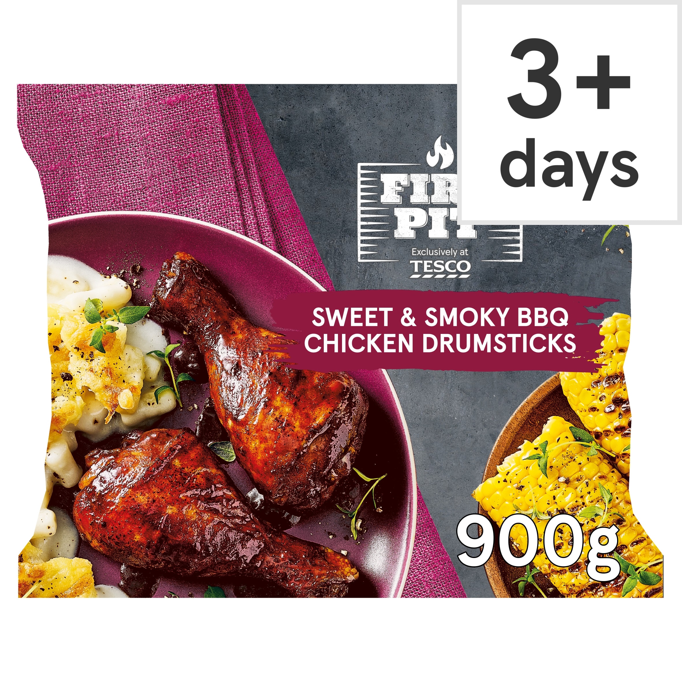 Tesco Fire Pit Sweet and Smoky BBQ Chicken Drumsticks 900g