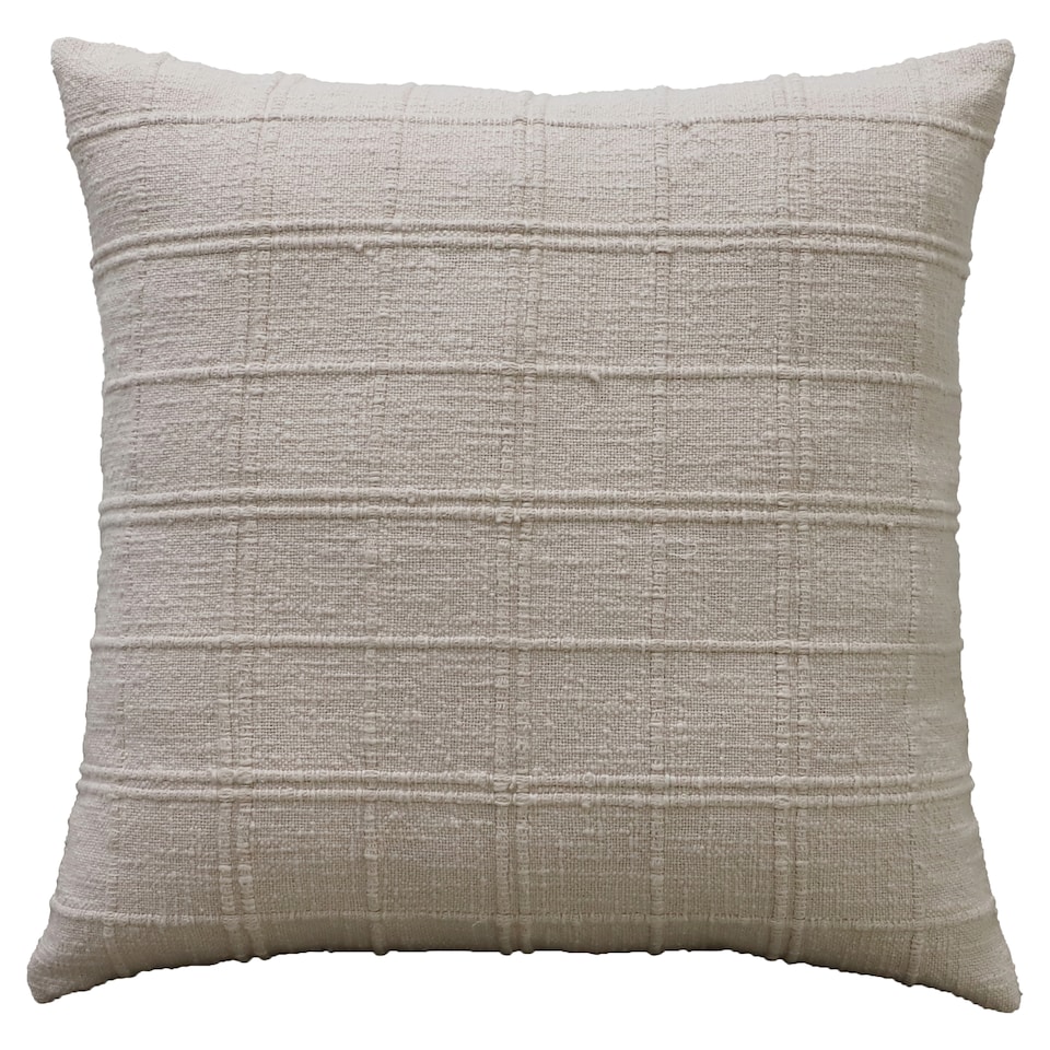 F&F Home Neutral Textured Check díszpárna 45 cm x 45 cm