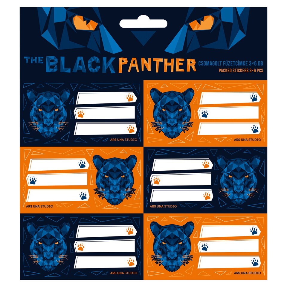 Ars Una Studio Honor of the Wild/The Black Panther csomagolt füzetcímke 3 x 6 db 1. kép