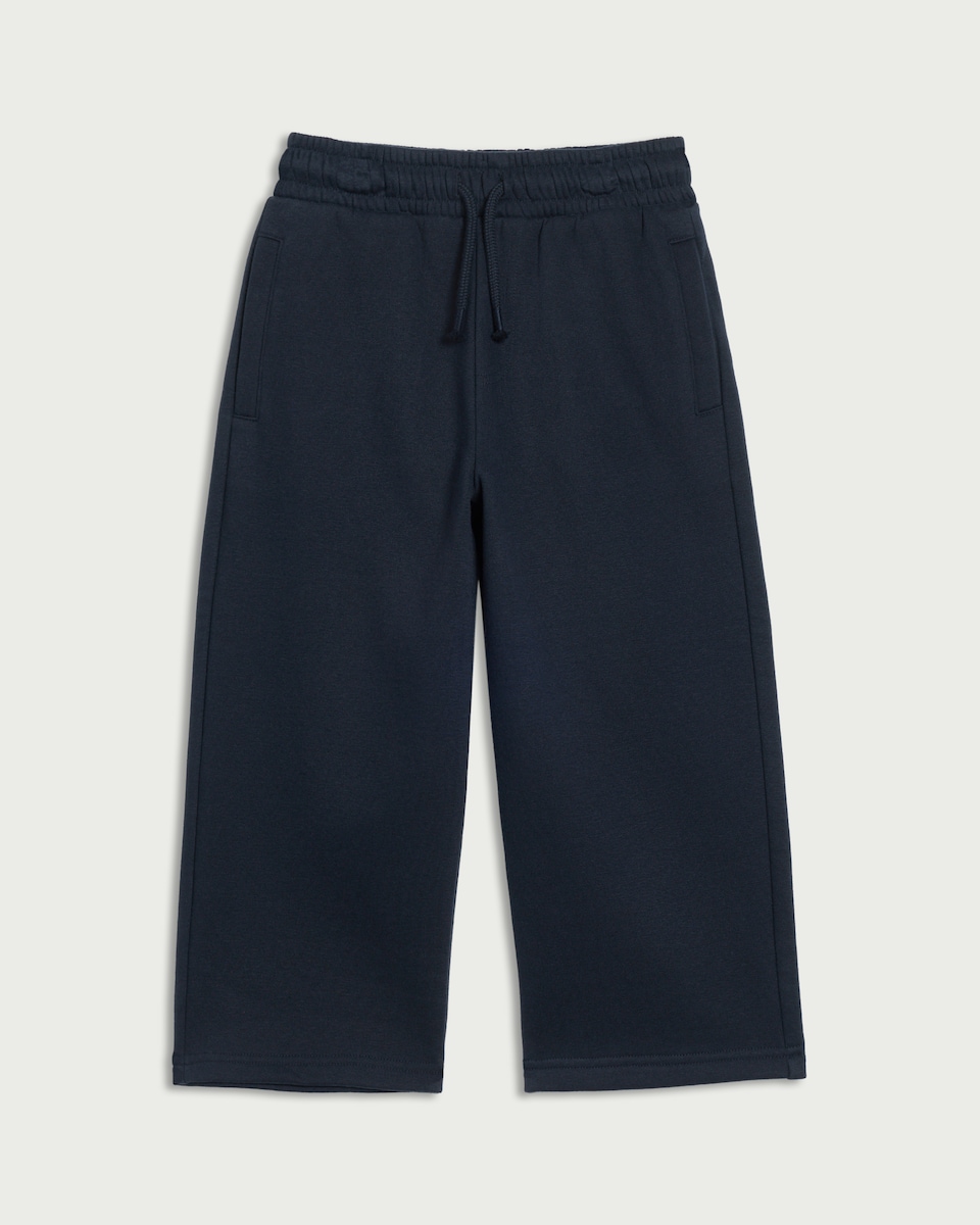 image 1 of F&F Boys Cotton Rich Wide Leg Joggers in Navy