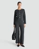 image 2 of F&F Wide Leg Seam Detail Co-ord Trousers in Grey