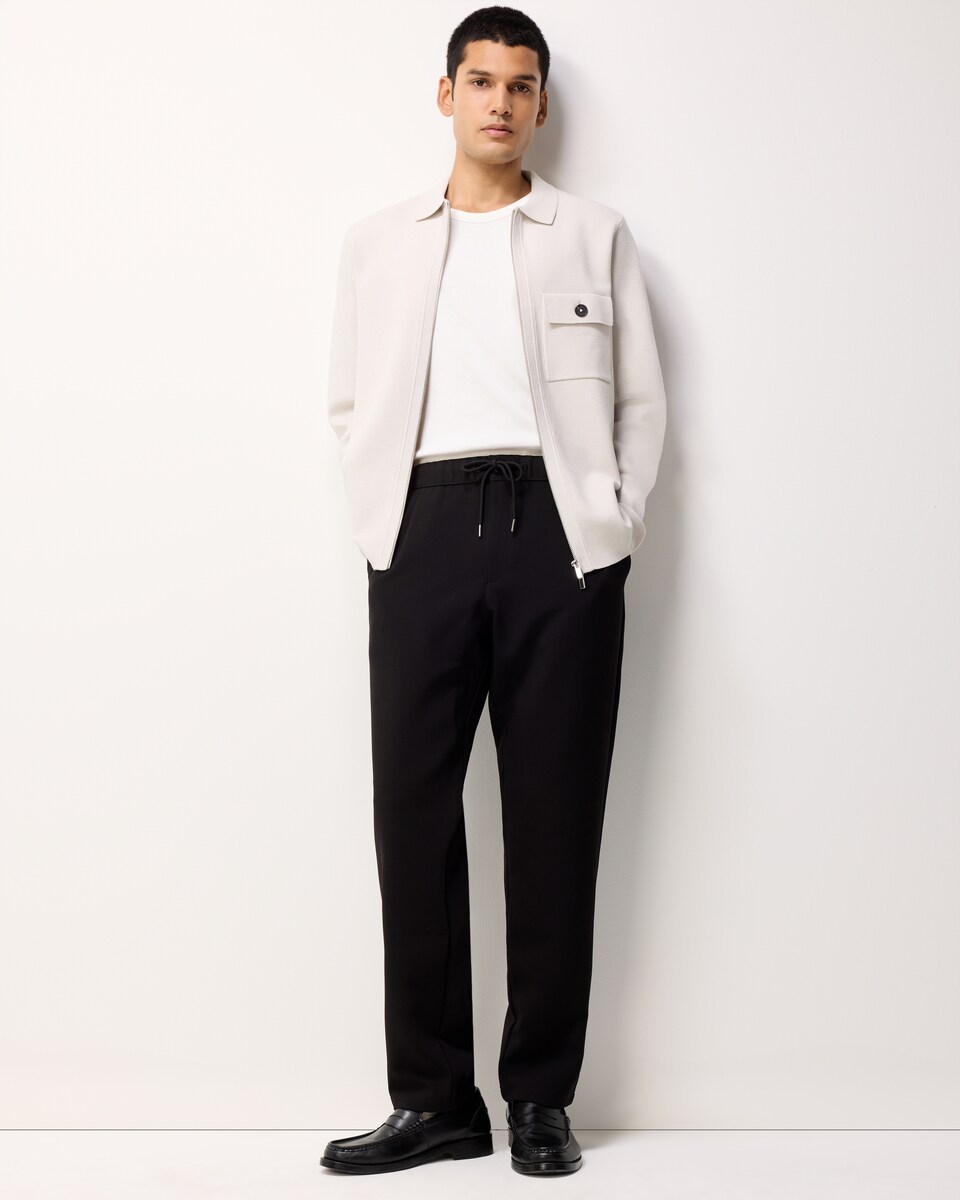 image 1 of F&F Knitted Zip Up Jumper in Ecru