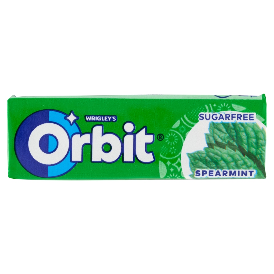 image 1 of Wrigley's Orbit Spearmint Sugarfree Chewing Gum with Mint Flavor 10 pcs 14 g