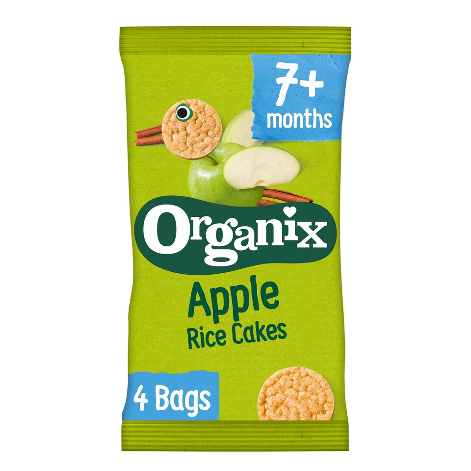 Organix Apple Rice Cakes Multipack 4X28g Tesco Groceries