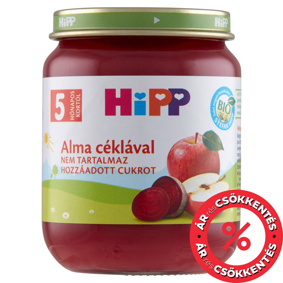HiPP Organic Apple with Beet Fruit and Vegetable Product Baby Dessert 5 Months+ 125 g