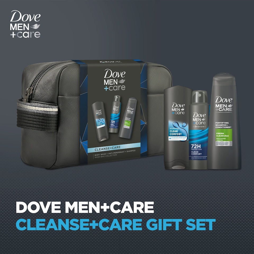 image 1 of Dove Men + Care Cleanse + Care Washbag Gift Set 
