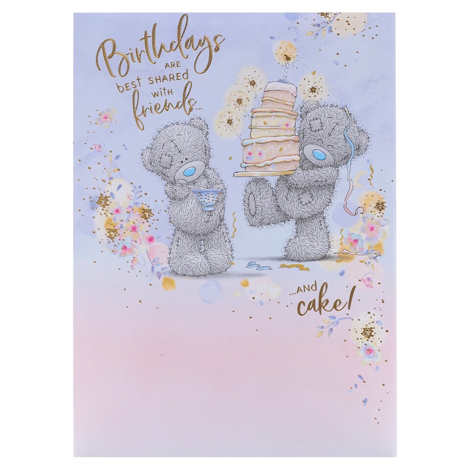 Carte Blanche Birthday Card Best Shared With Friends And Cake