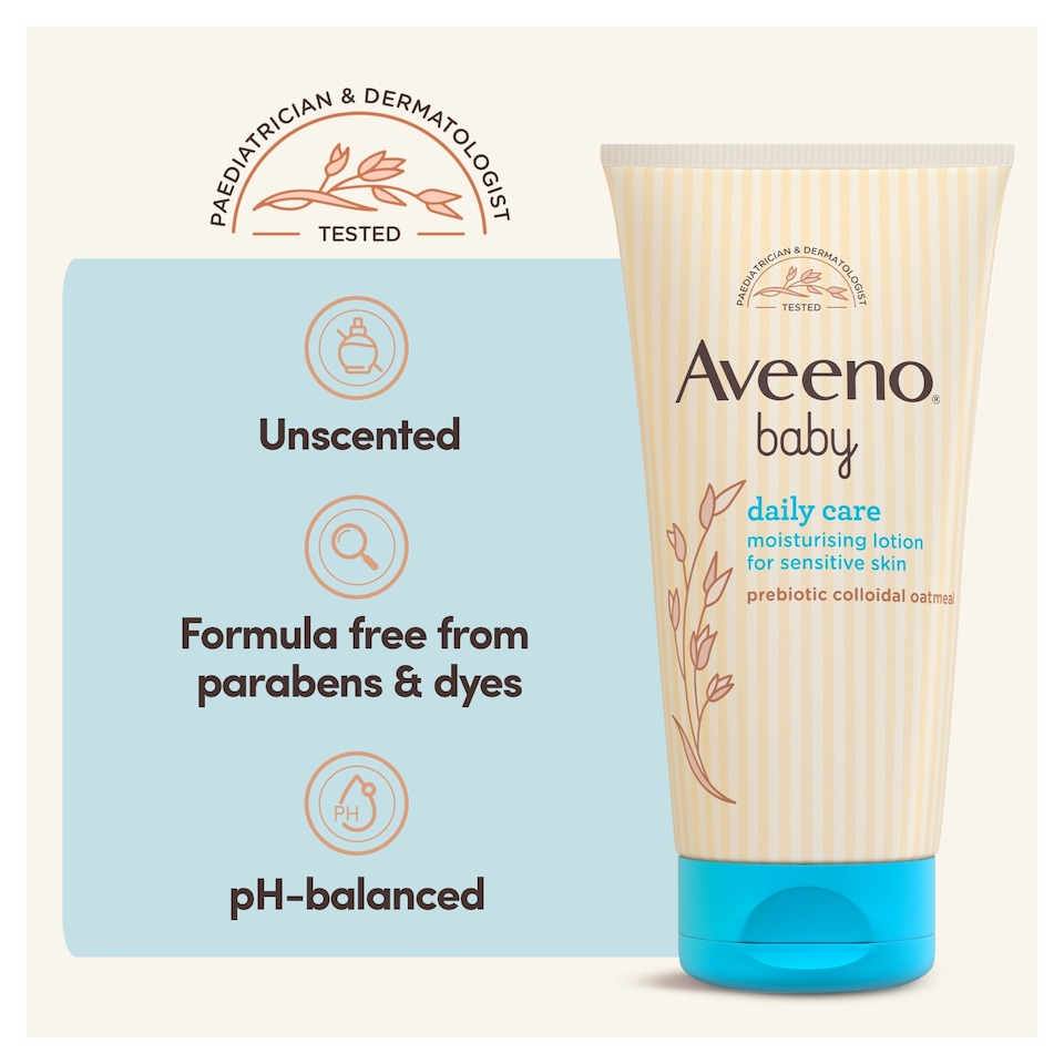 image 1 of Aveeno Baby Daily Care Moisturising Lotion For Sensitive Skin 150ml