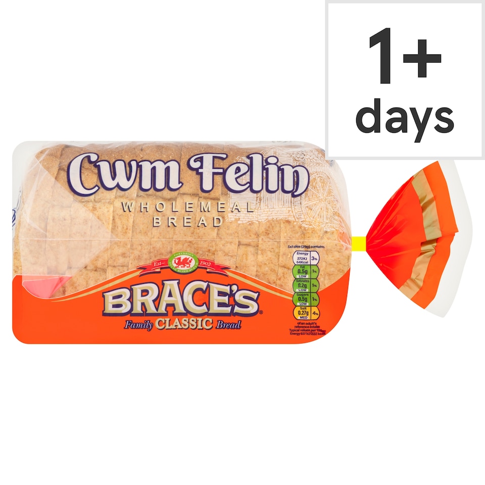 Brace's Family Bread - Classic Wholemeal Small Sliced 400g