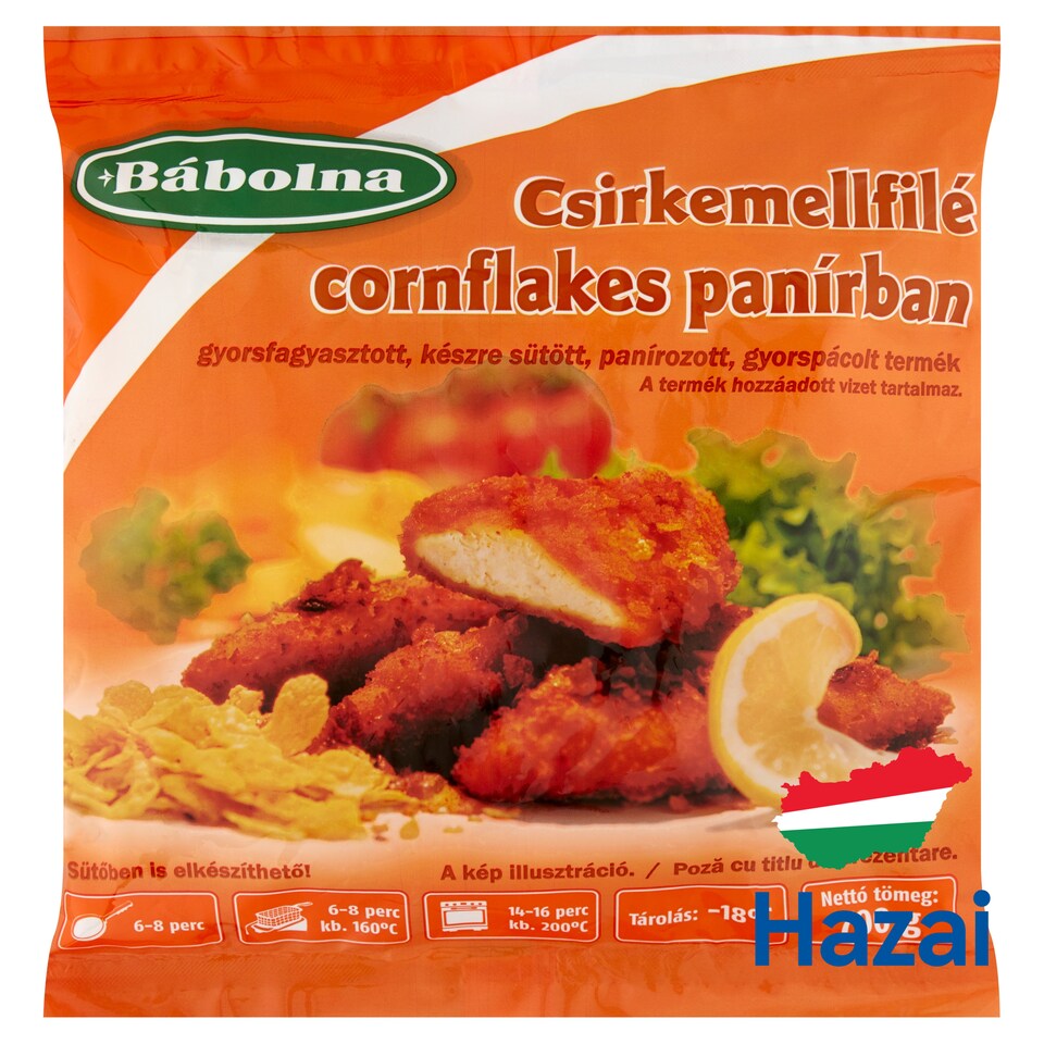 Bábolna gyorsfagyasztott csirkemellfilé cornflakes panírban 700 g