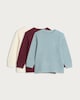 image 4 of F&F Boys 3-Pack Pure Cotton Waffle Long Sleeved Tops in Multi