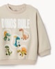 image 5 of F&F Boys 2-Piece Cotton Rich Dinosaur Sweatshirt and Joggers Set in Stone