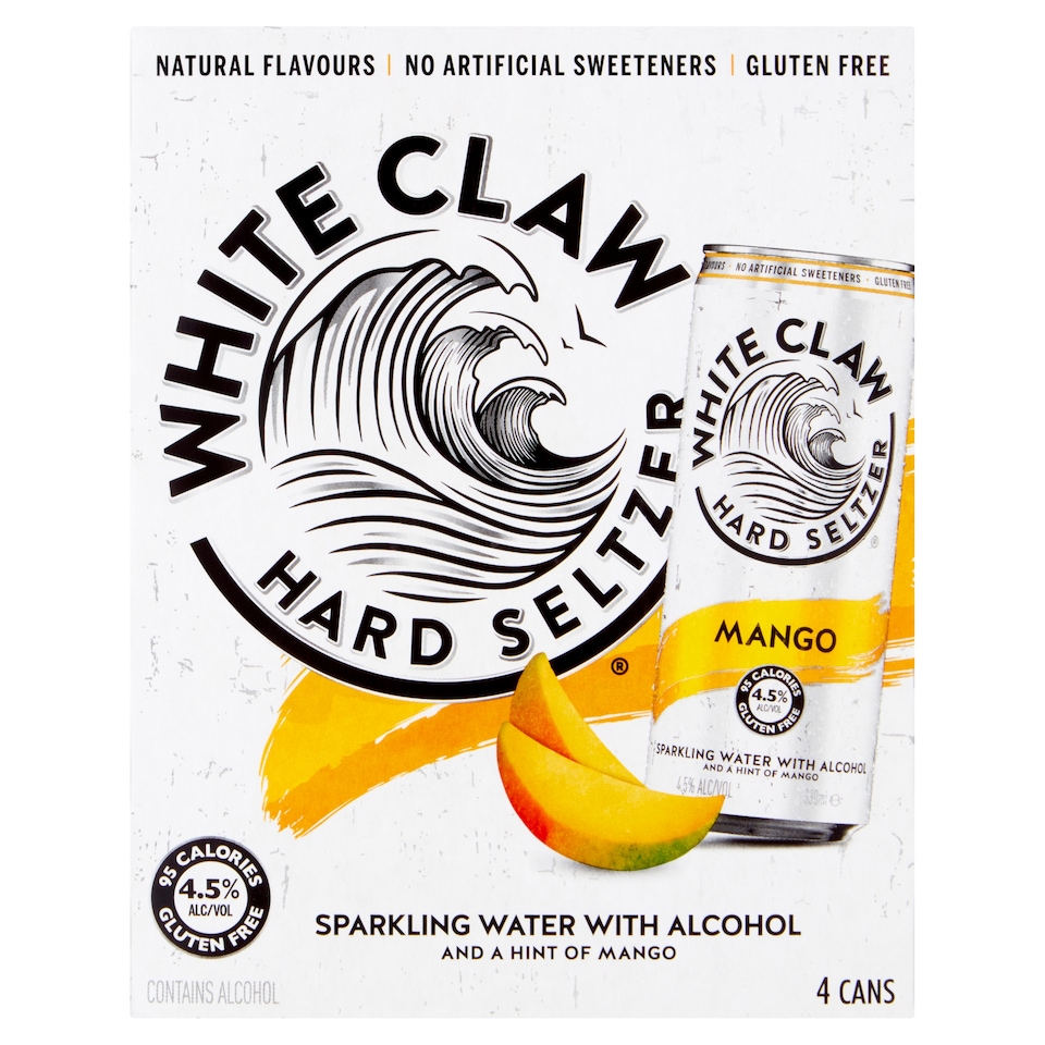 White Claw Hard Seltzer Mango 4X330ml