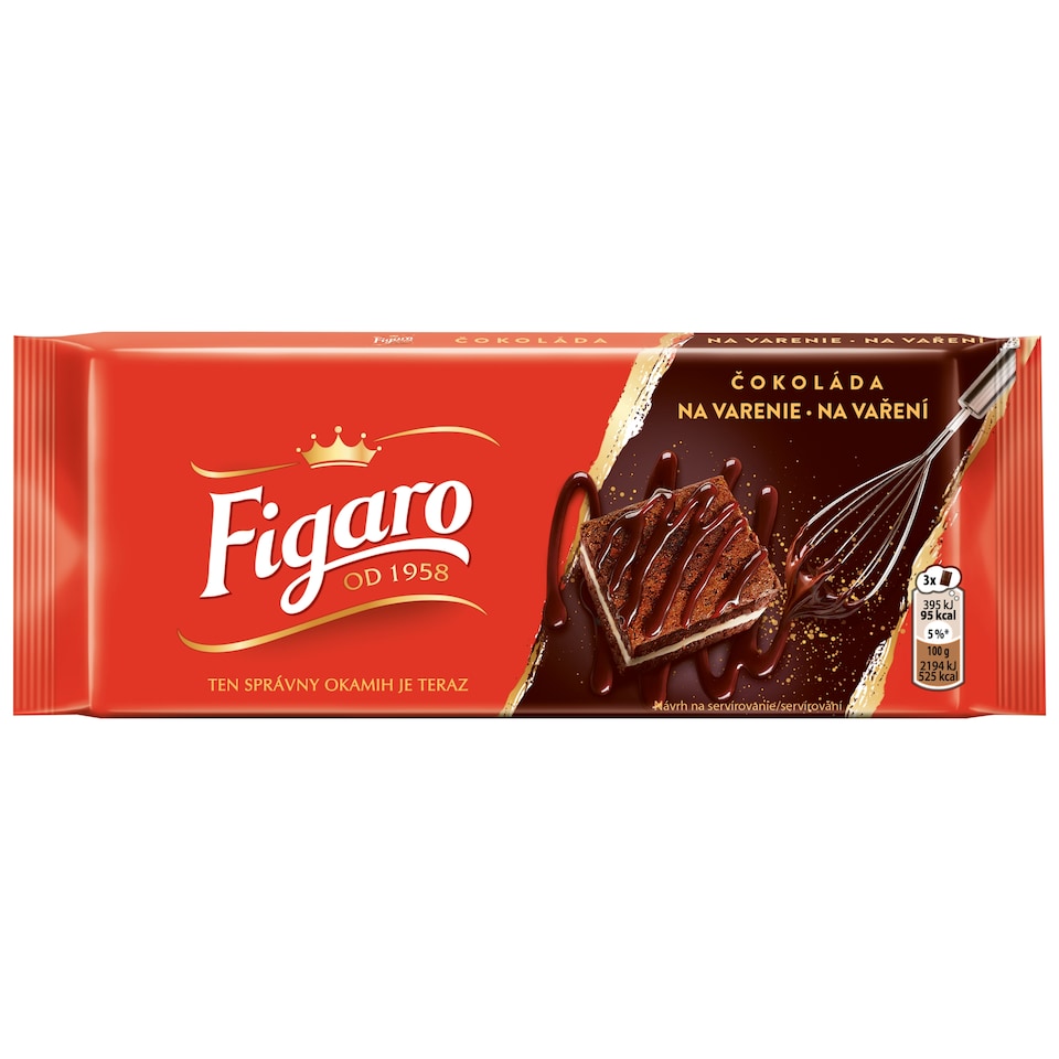 Figaro na vaření, čokoládová tabulka hořká na vaření 90 g