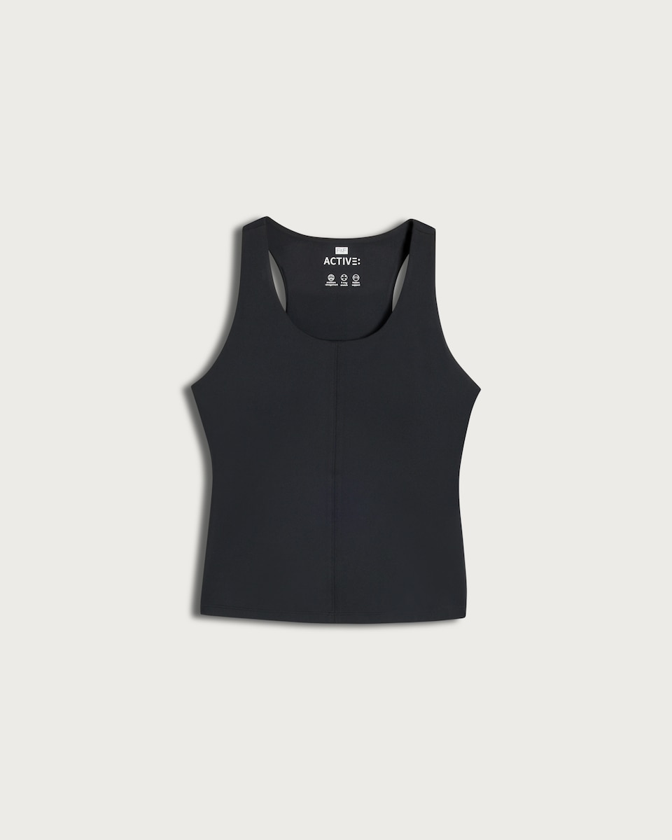 image 1 of F&F Active EVERYHOUR Racerback Vest in Black