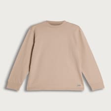 F&F Boys Pure Cotton Long Sleeved T-Shirt in Med Nude
