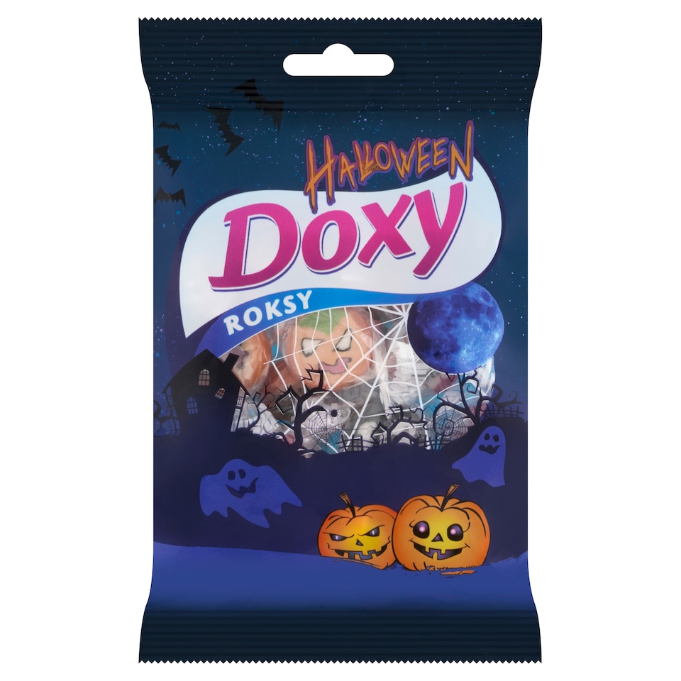 Doxy Roksy Halloween vegyes gyümölcs ízű cukorkák 90 g  1. kép