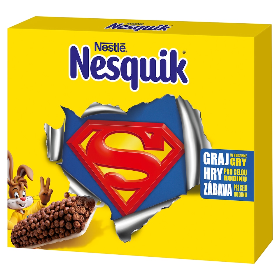 Nestlé NESQUIK Breakfast Cereal Bar with Cocoa Half-Dipped in White Coating 4 x 25 g