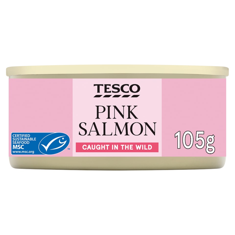 Tesco Wild Pacific Pink Salmon 105G