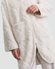 image 2 of F&F Quilted Fleece Hooded Pyjama Cosy Top in Cream