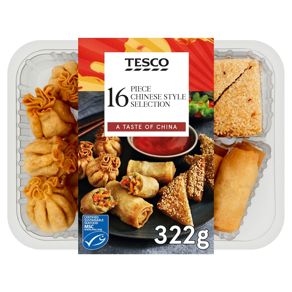 Tesco 16 Piece Chinese Style Selection 322G