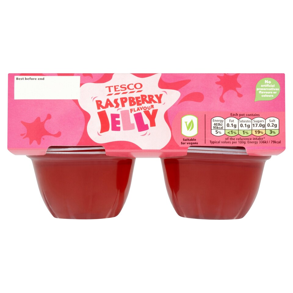 Tesco Raspberry Jelly 4 X 120G - Tesco Groceries