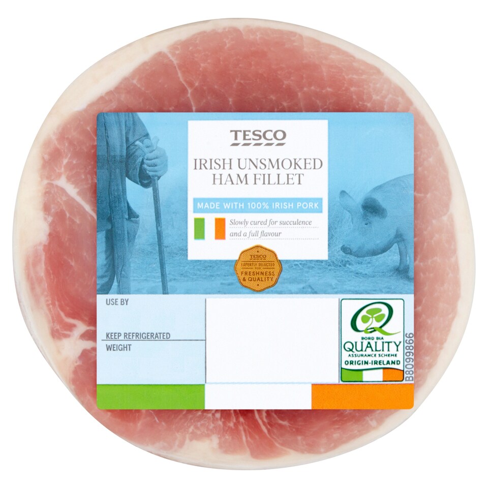 Tesco Irish Unsmoked Ham Fillet 800G