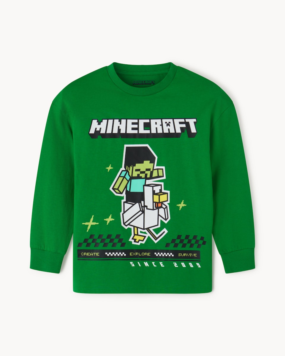 image 1 of Minecraft Pure Cotton Top in Green