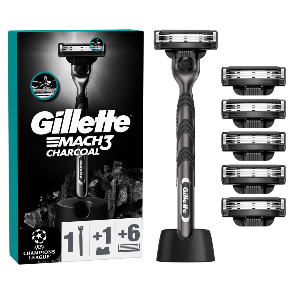 image 1 of UEFA Champions League Special Edition Gillette Mach3 Charcoal Holiaci Strojček pre Mužov