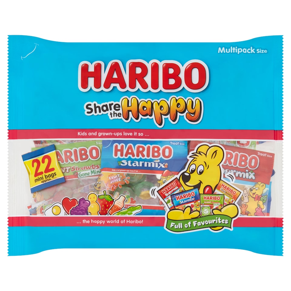 Haribo Share The Happy Fizzy & Fruit Gums 352G
