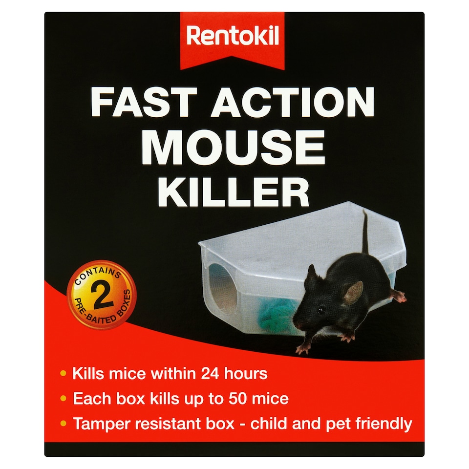 Rentokil Fast Action Mouse Killer Twin Pack