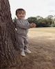 image 2 of F&F x Samantha Faiers 2-Piece Zip Up Hoodie and Joggers Set in Neutral