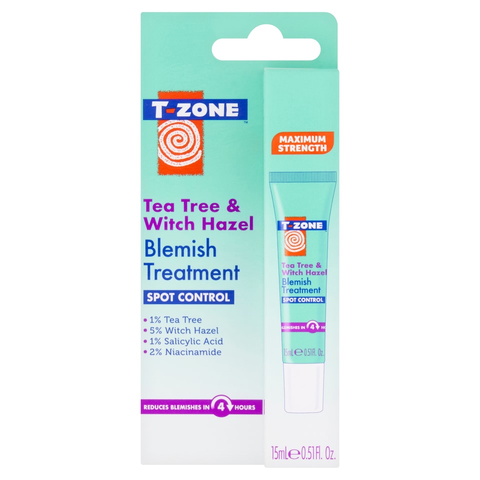 T-Zone Tea Tree & Witch Hazel Blemish Gel 15Ml