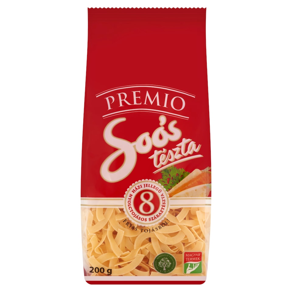 Soós Premio boglyasmetélt házi jellegű nyolctojásos száraztészta 200 g