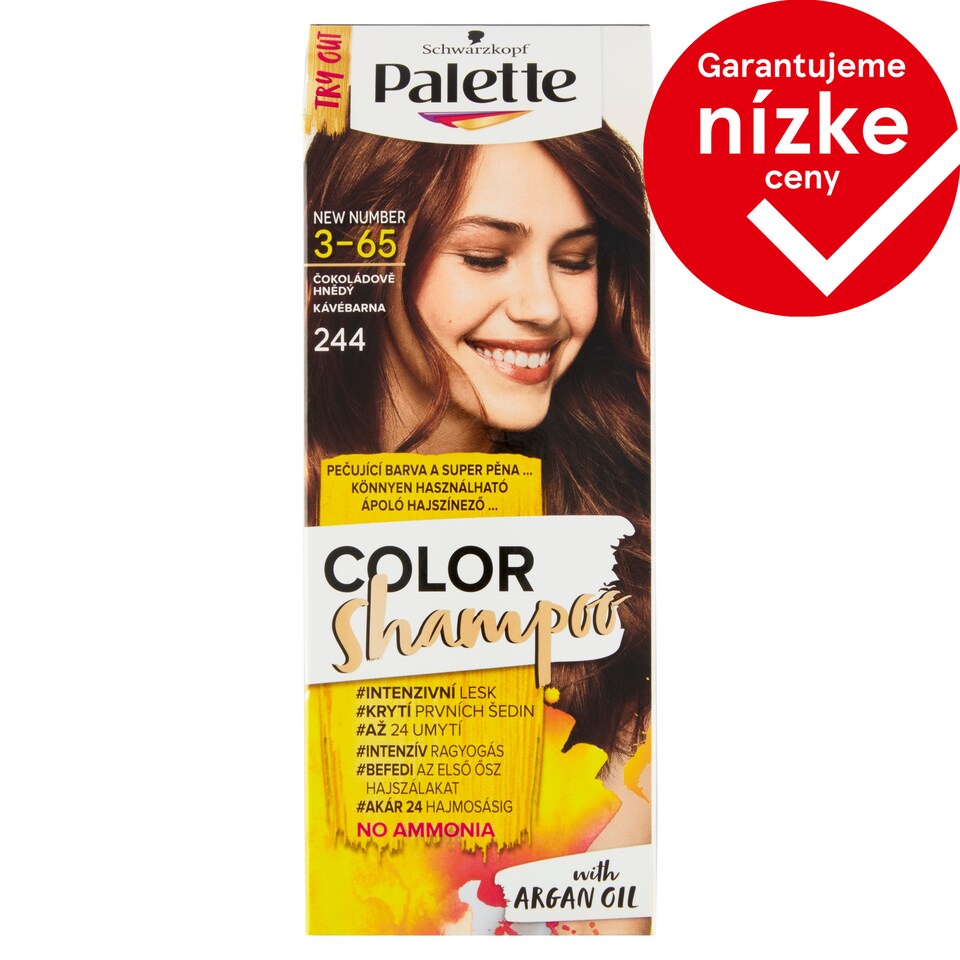 obrázok 1 z Schwarzkopf Palette Color Shampoo farba na vlasy Čokoládovohnedý 3-65 (244)